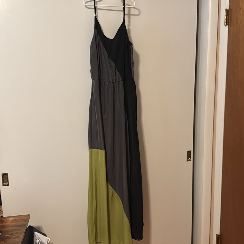 Mossimo Supply Co Gray and Green One Shoulder Sundress - Picture 5 of 5